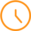 Ikon av en klocka, symboliserar tidshantering och tidsmedvetenhet.